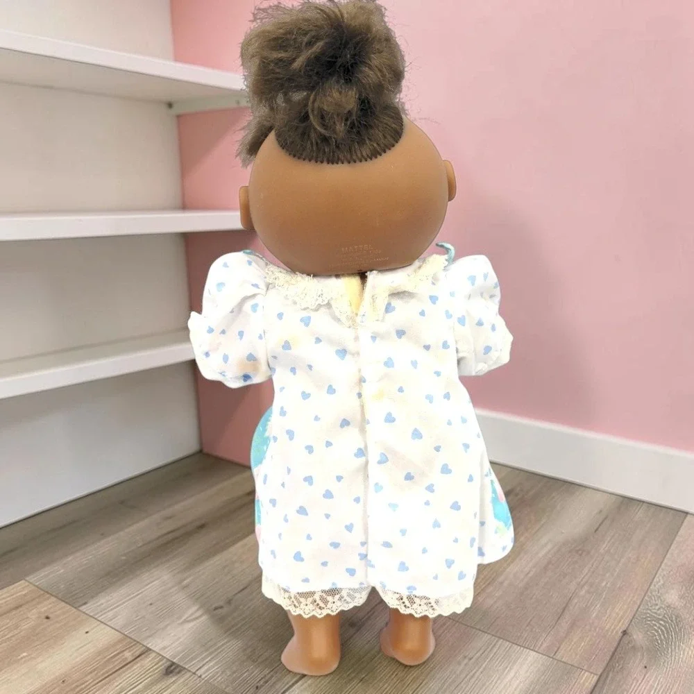 VTG Cabbage Patch Kids Doll 80s 1st Ed CB48 African American Blue Dress CPK 1988